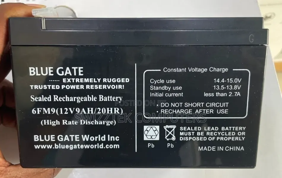 Bluegate 7v/9a Ups Replacement Battery
