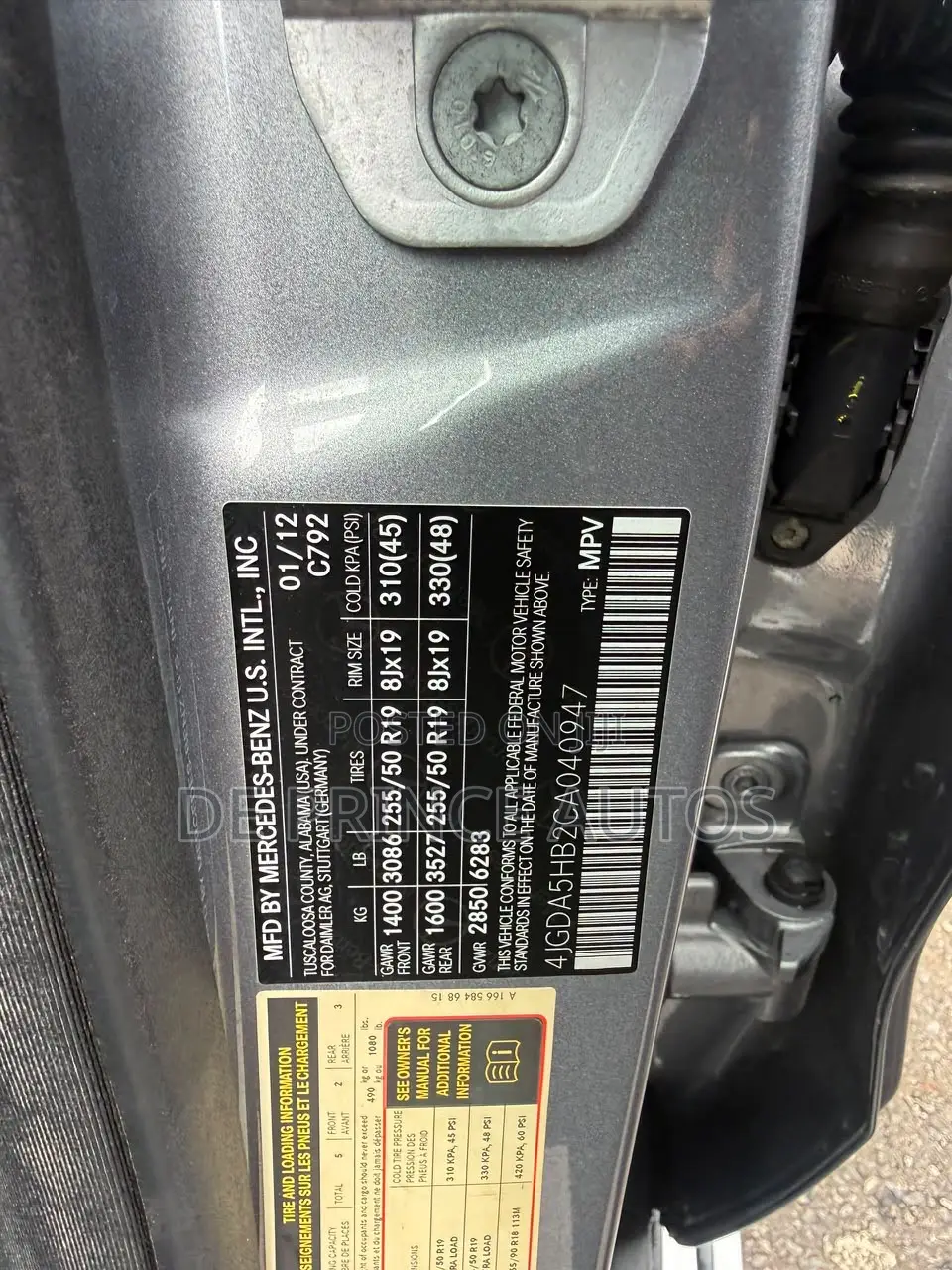 Mercedes-Benz M Class 2012 Gray