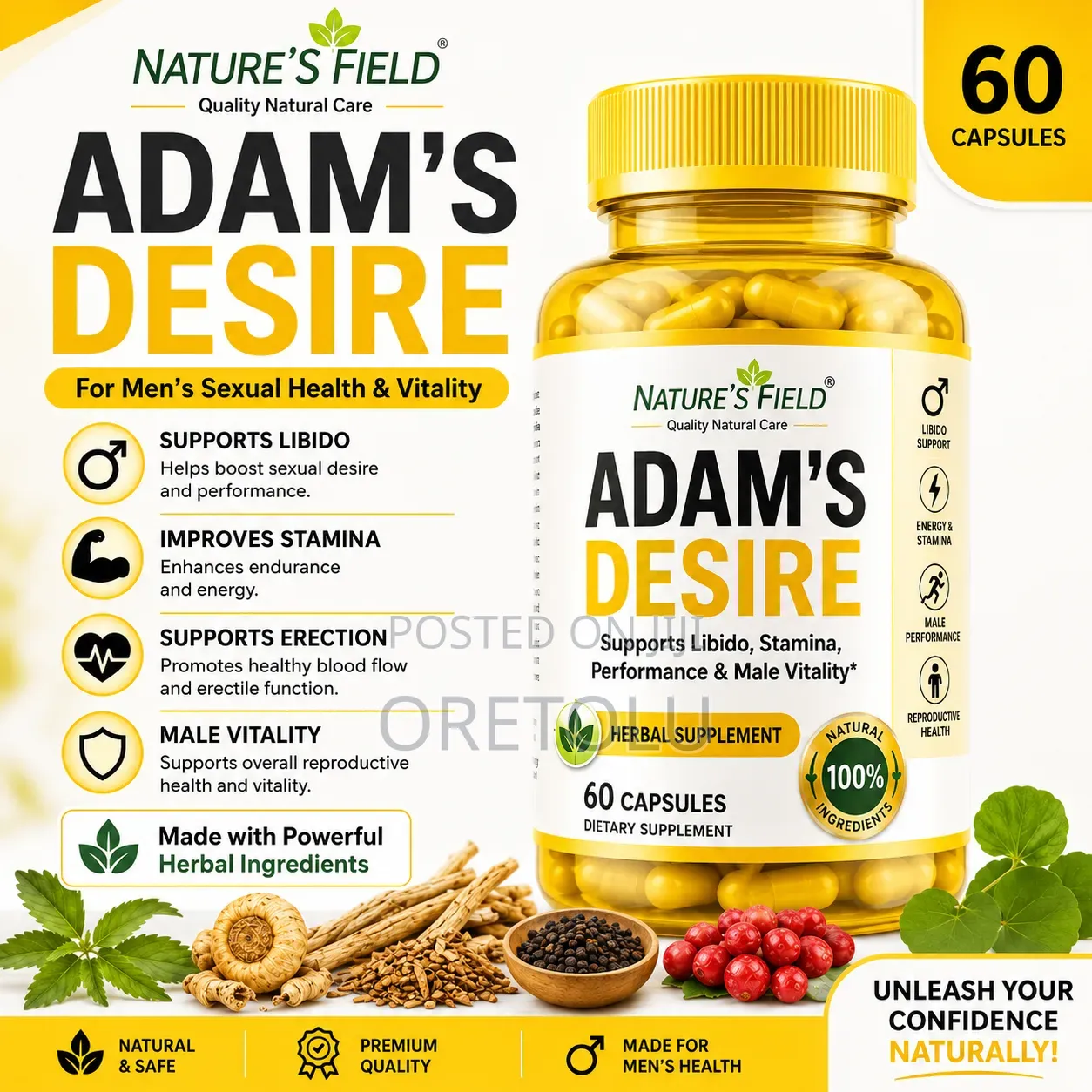 Nature's Field Adam's Desire * 60 Capsule