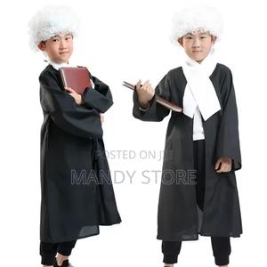 Children Lawyer Costume With Wig Kindergarten Role-Play Professional