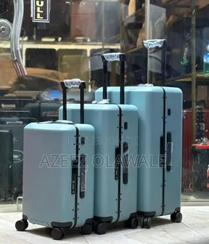 Premium Sky Blue Hard-Shell Travel Suitcase Set