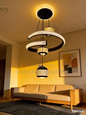 Black Led Ceiling Chandelier Light