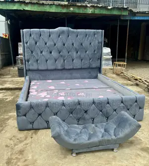 Neatly Made 6 by 6 Tufted Padded Bedframe of High Quality