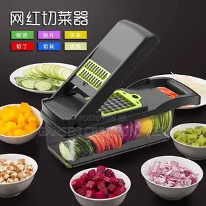Multi-Functional 12-in-1 Vegetable Chopper, Cutter Mandoline Slicer
