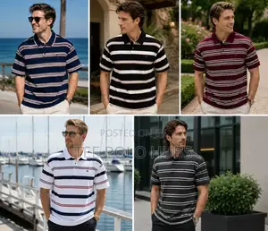 Premium Striped Polo Shirt for Men - New Colors in Stock
