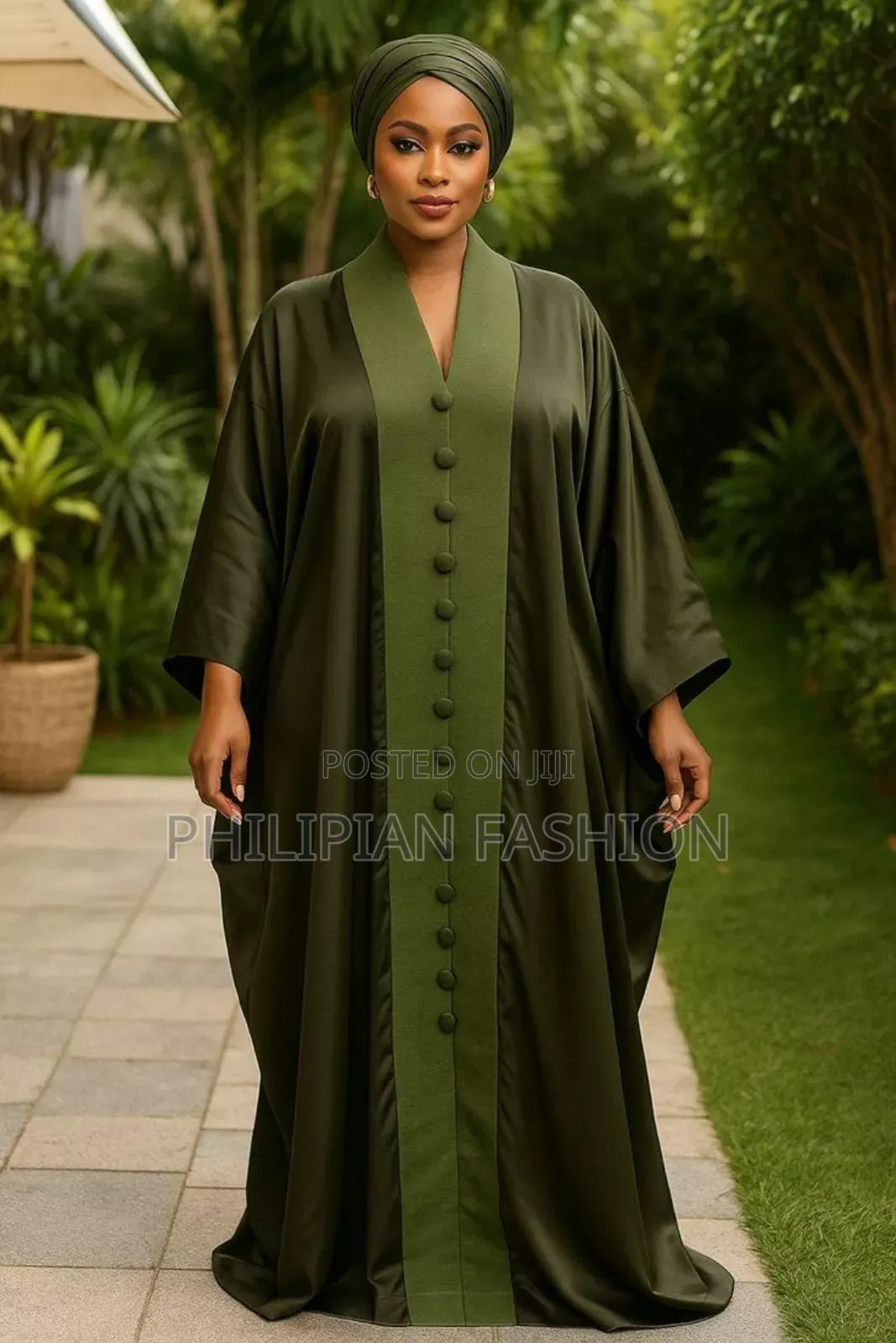 Maxi Bubu Gown With Customized Button