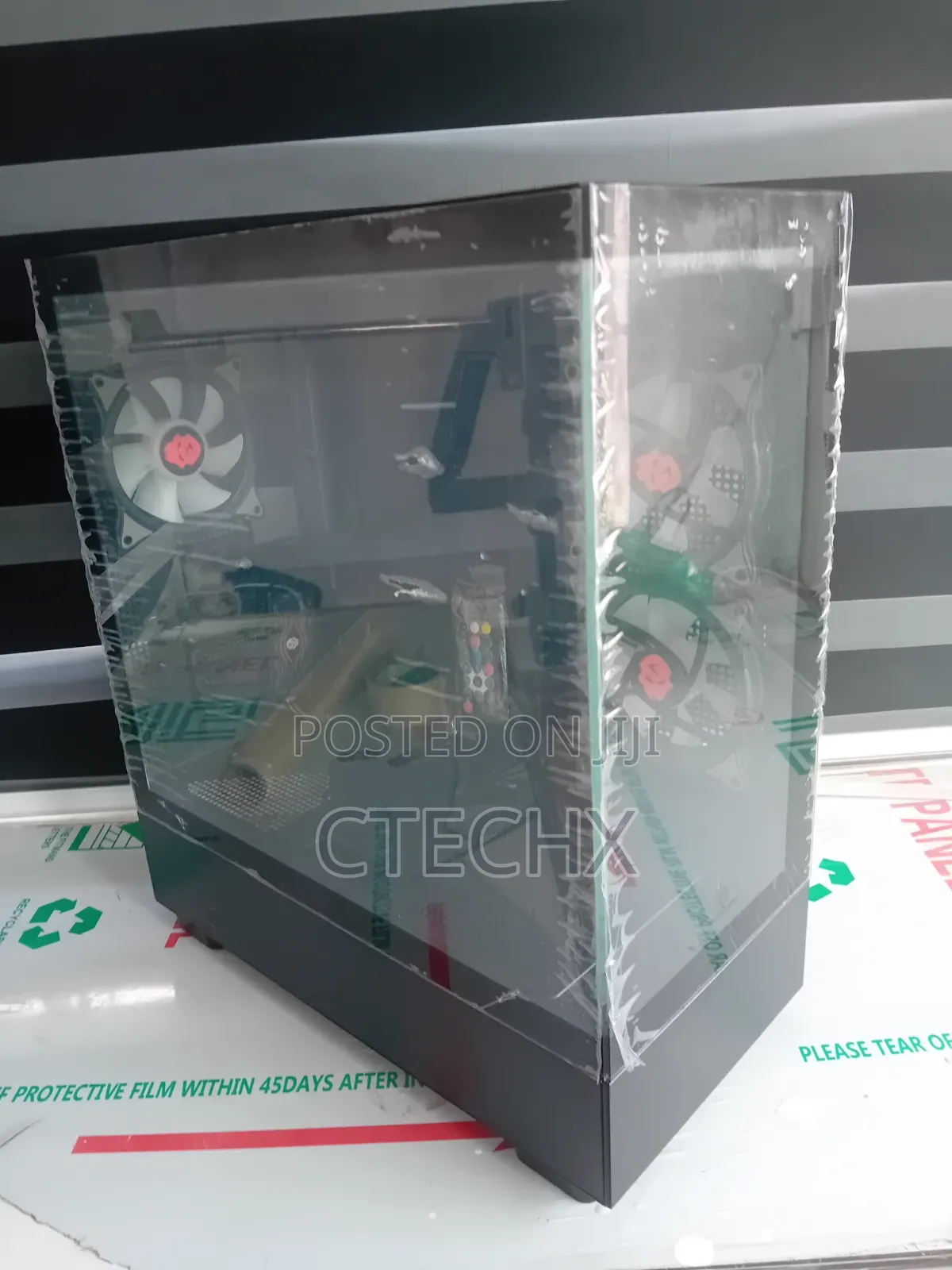 Gaming Computer Atx Case With 6 RGB Fans + Remote