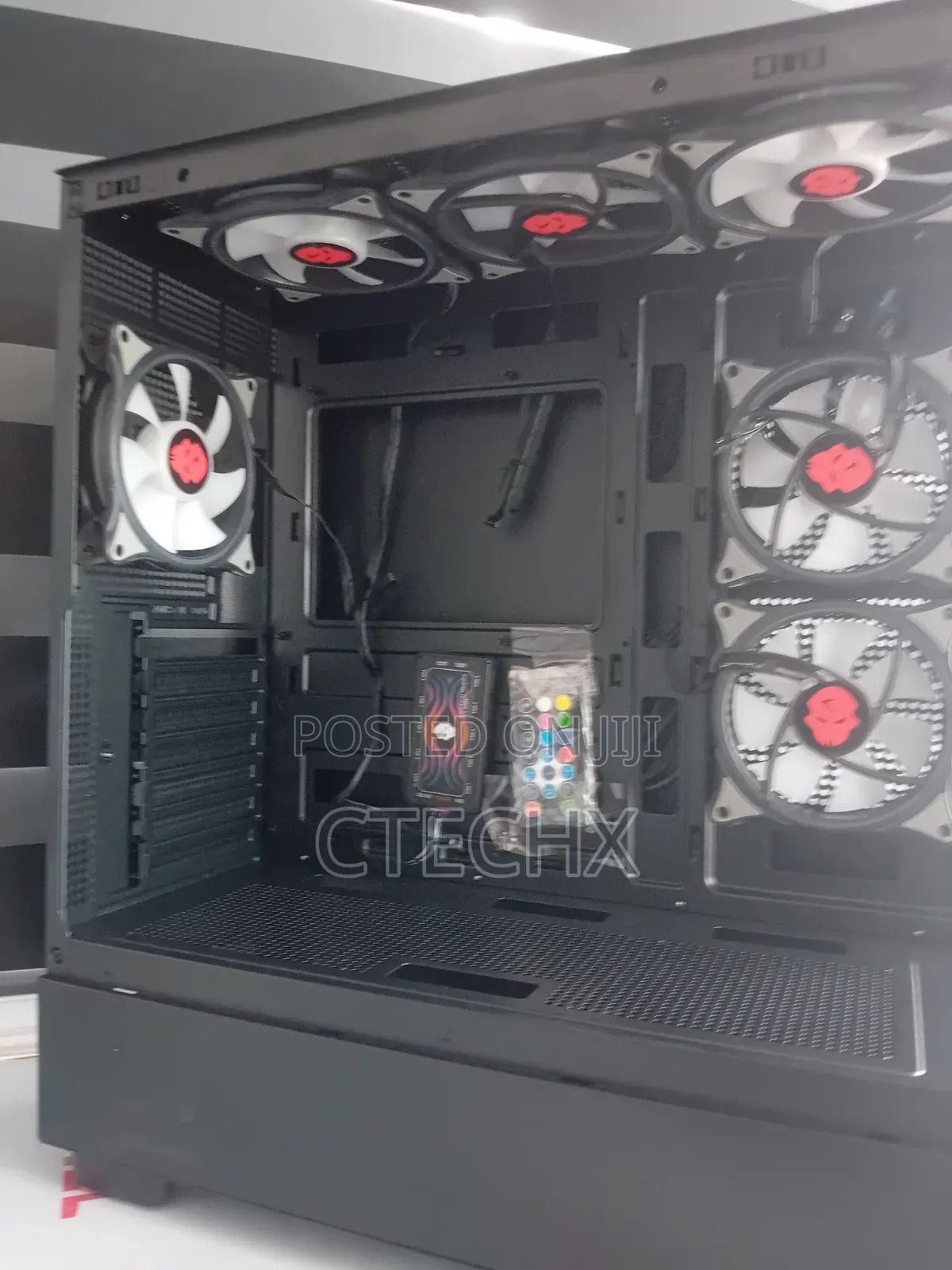 Gaming Computer Atx Case With 6 RGB Fans + Remote