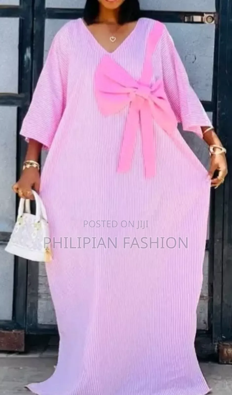 Maxi Gown With Bow Tie