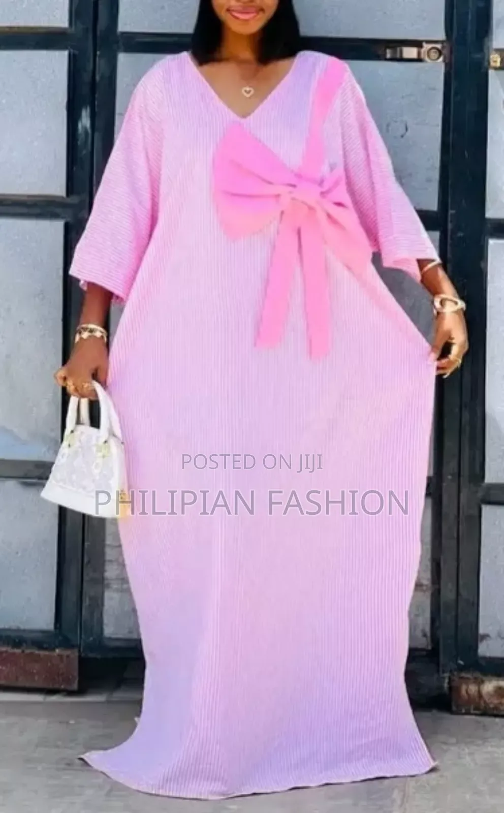Maxi Gown With Bow Tie