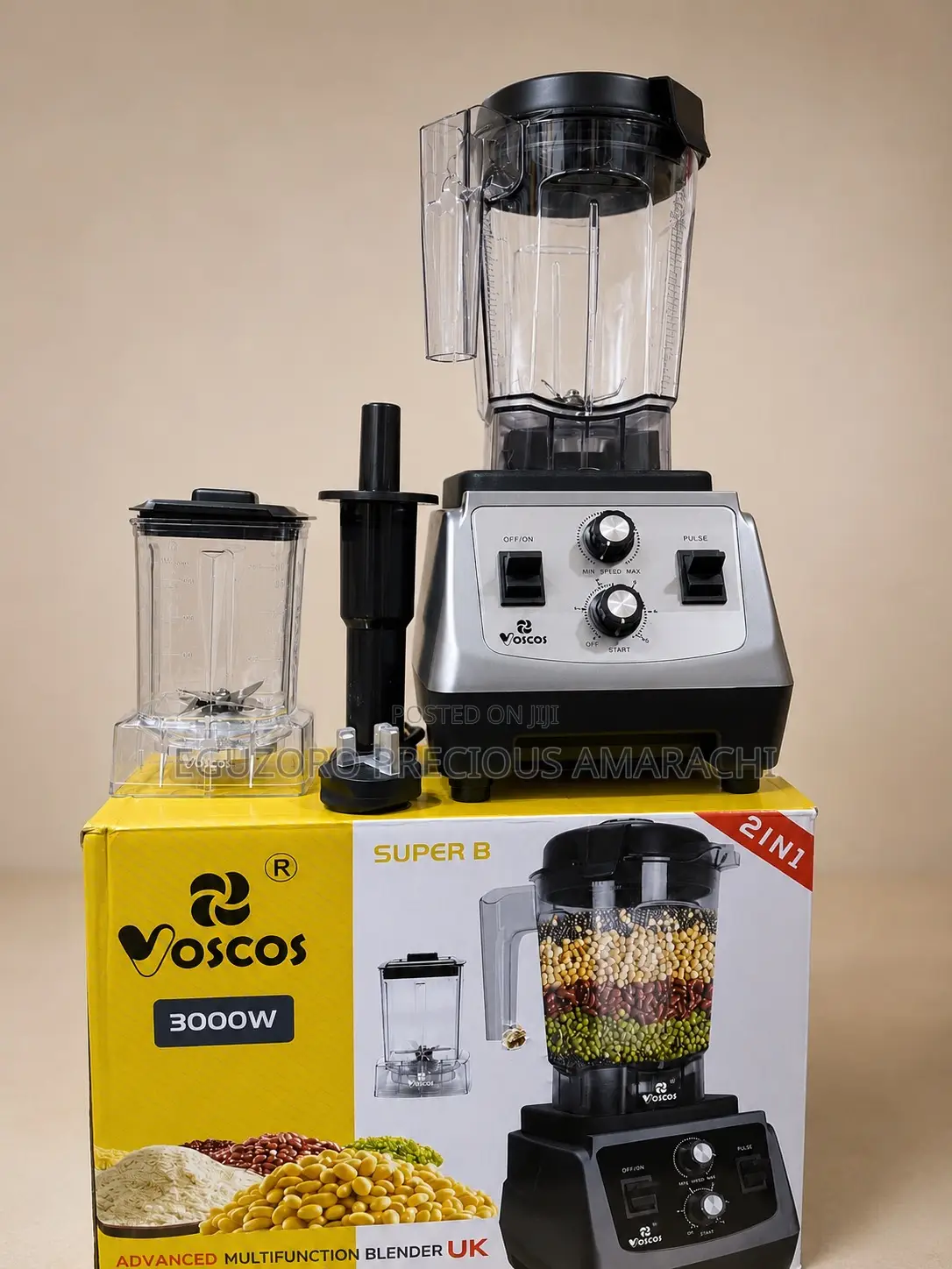 2litres 2in1 Voscos Blender-3000w