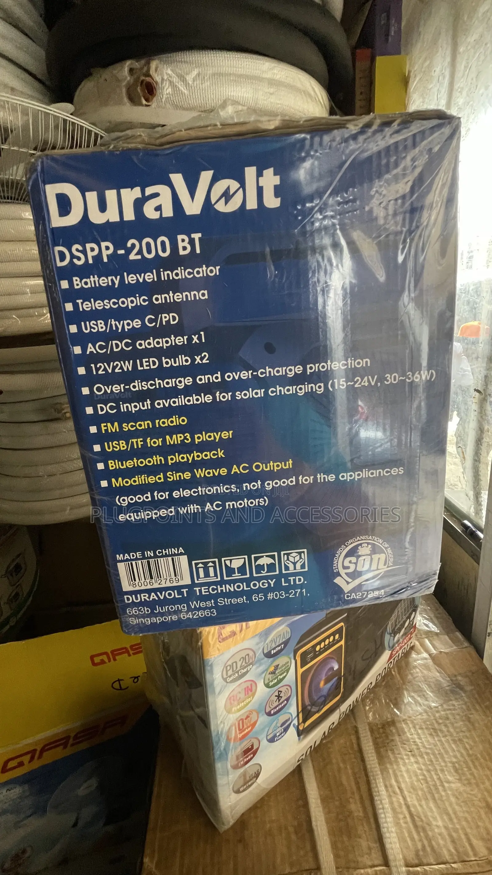 Duravolt Solar Generator With Bluetooth Mp3 200w/ 50w Solar Panel