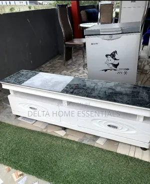 Modern White Wooden Tv Stand With Glass Top Drawer