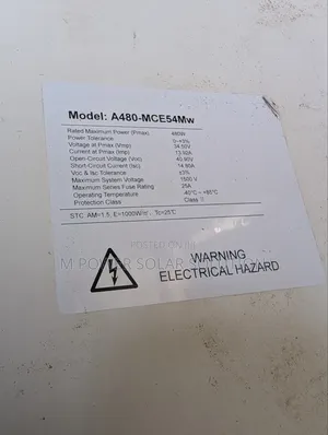 480w Solar Module Panels