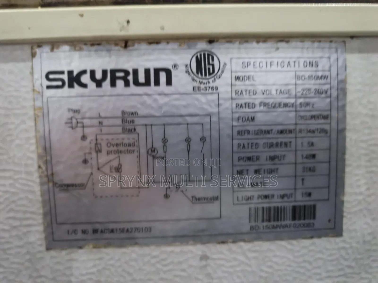 Skyrun Deep Freezer