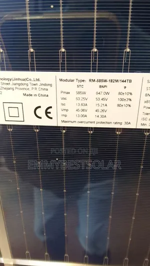 558w Monocrystalline Solar Panel