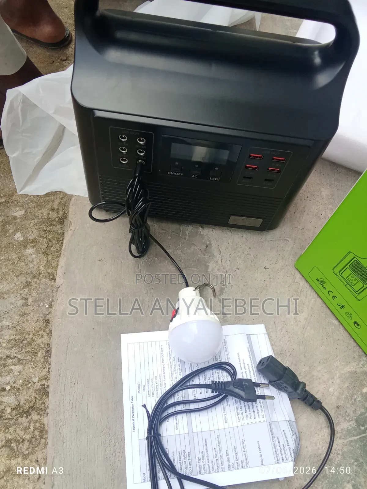 300w Portable Solar Generator