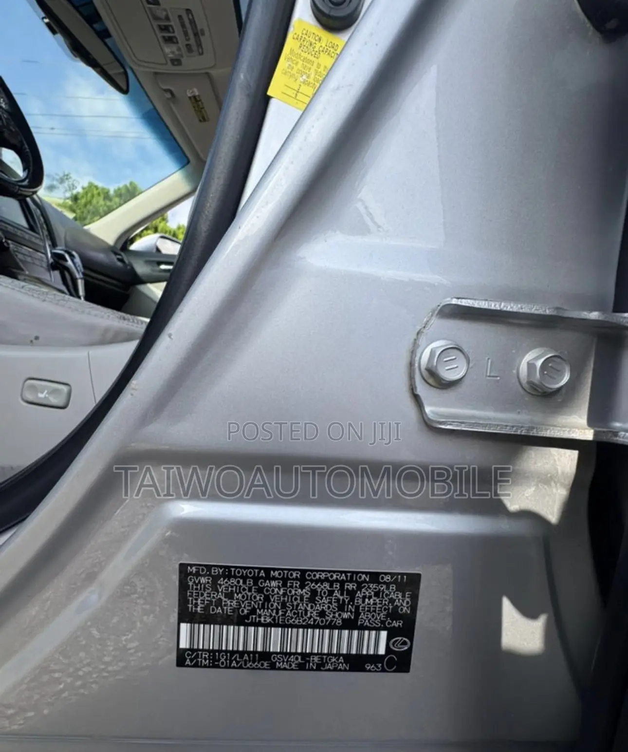 Lexus ES 350 2012 Silver