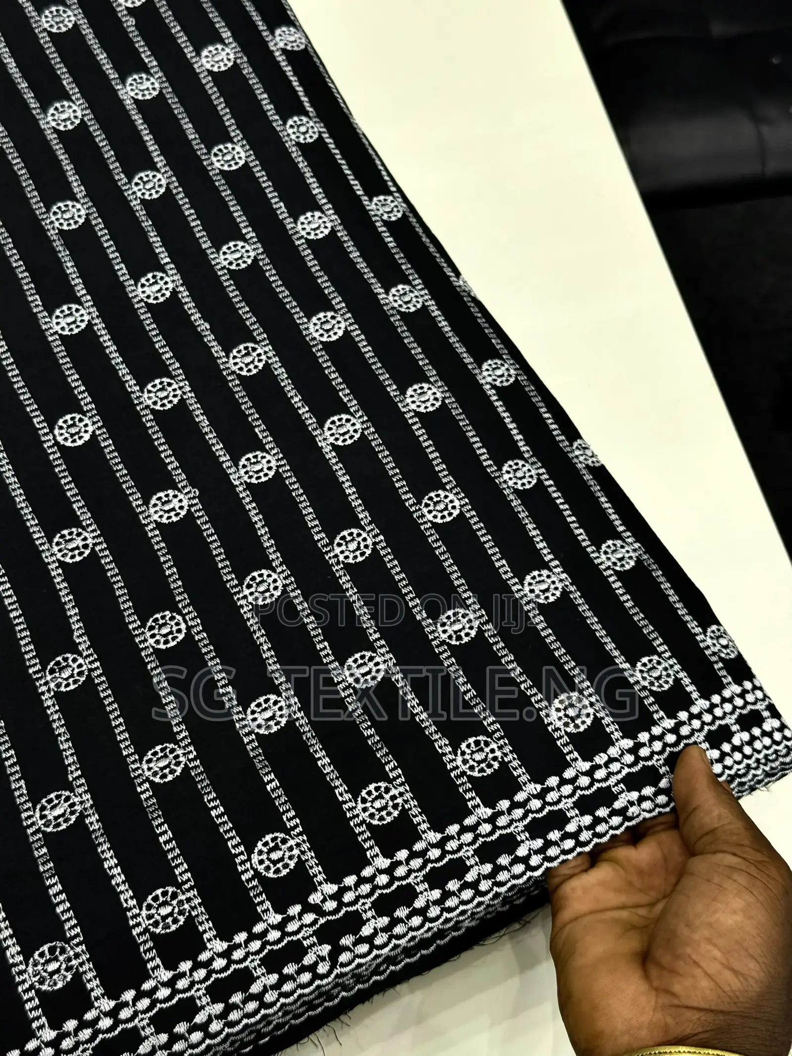 Men Lace Black White