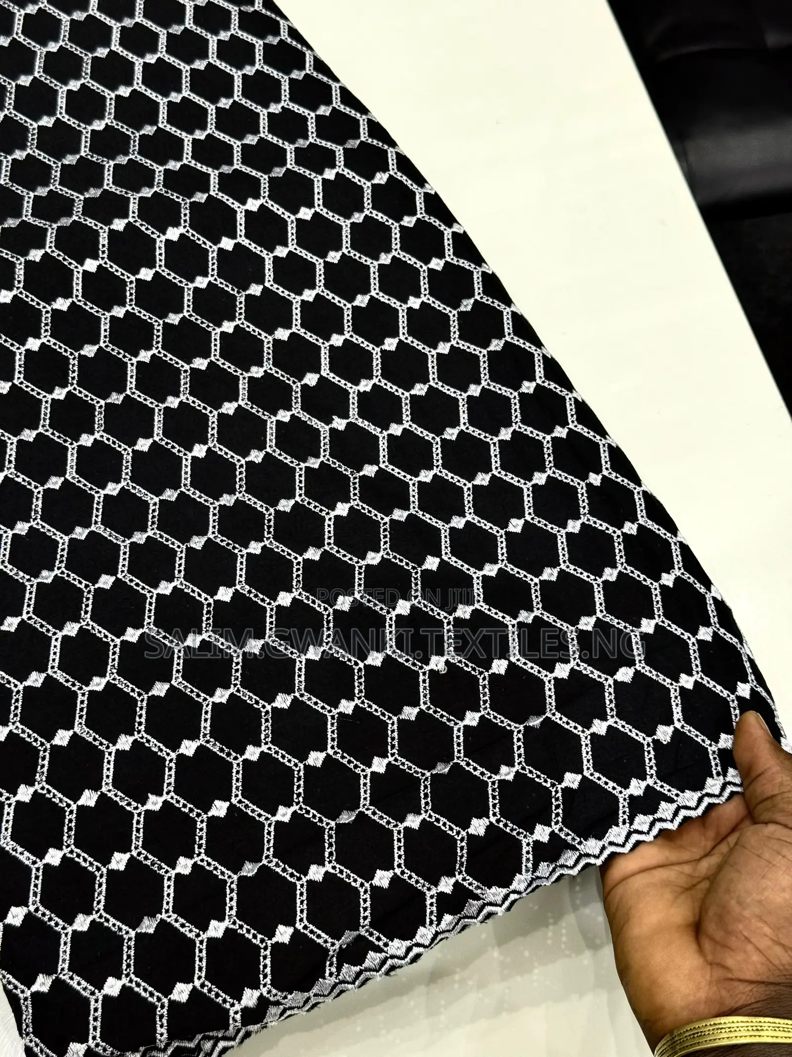 Men Lace Black White