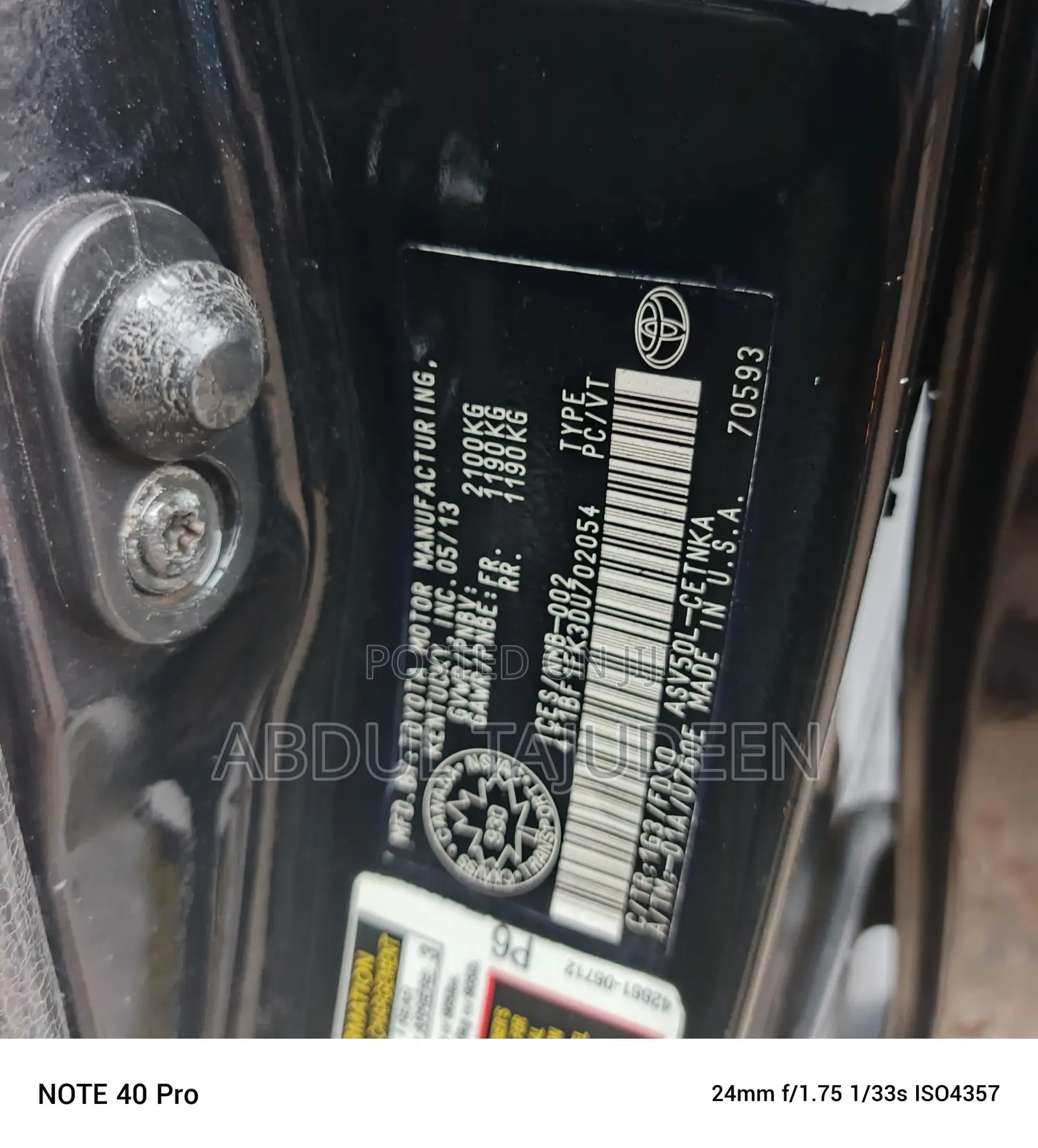 Toyota Camry 2013 Black