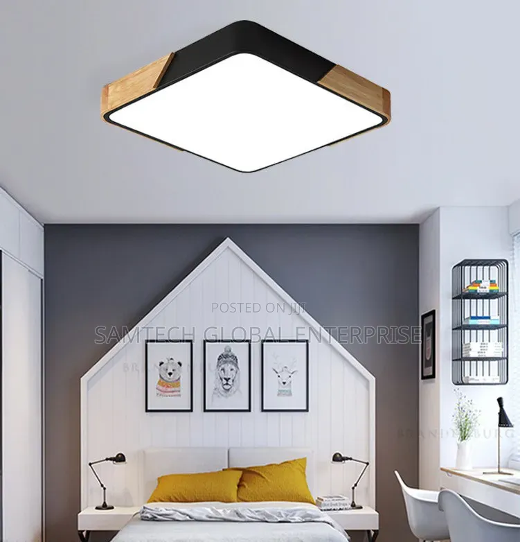 Nordic Wood-Accent Led Ceiling Light | Modern Flush Mount