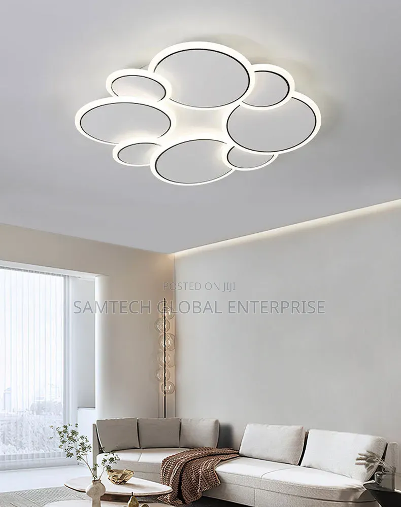 Modern Geometric Led Ceiling Light | Luxury Flush Mount Chandelier