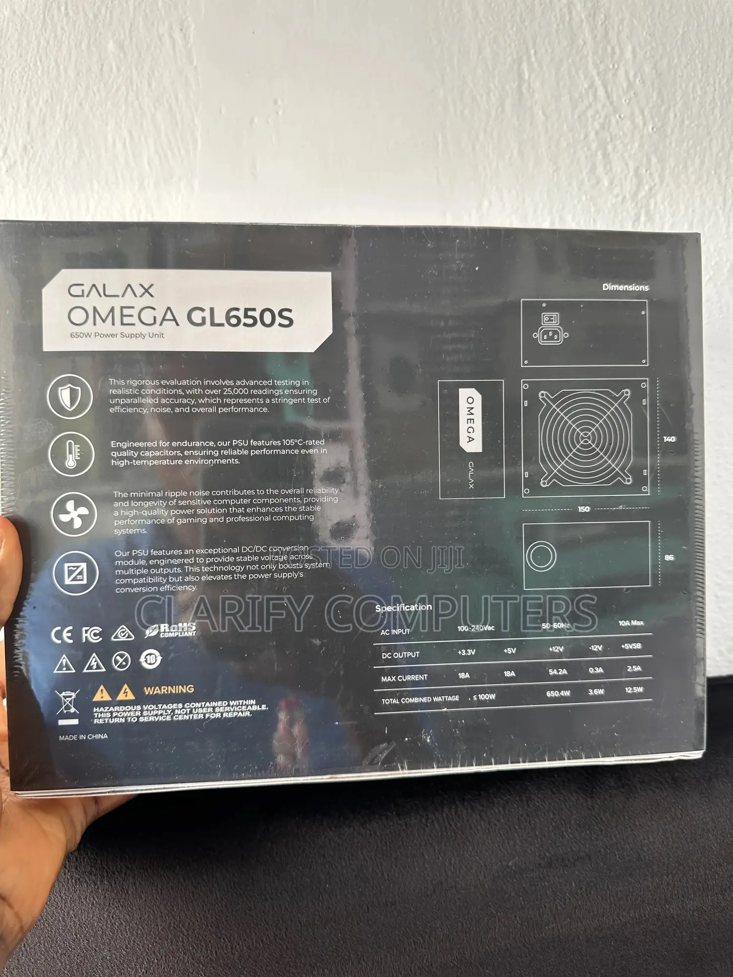 Galax Omega Gl650s 650w Power Supply Unit