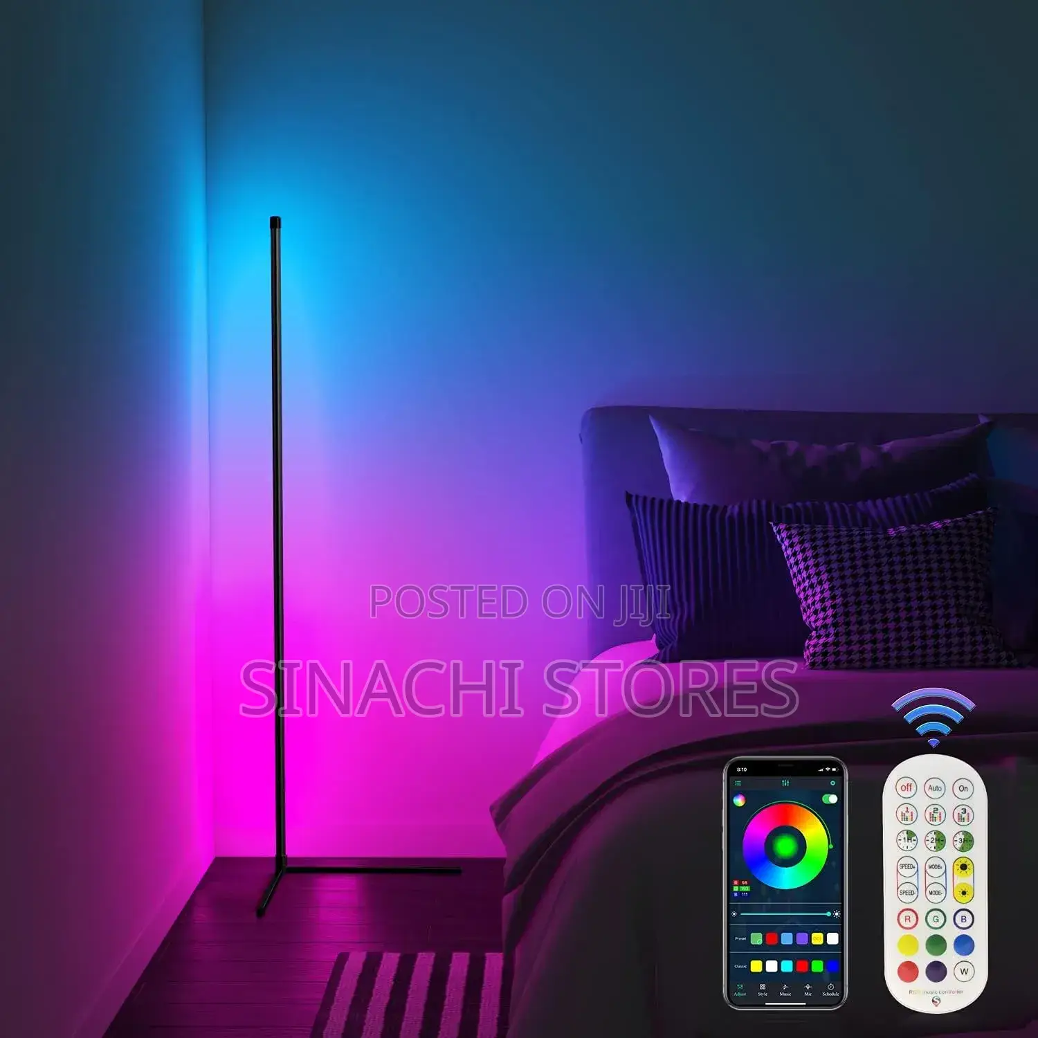 Minimalist Led Color Changing Corner Floor/Wall Lamp