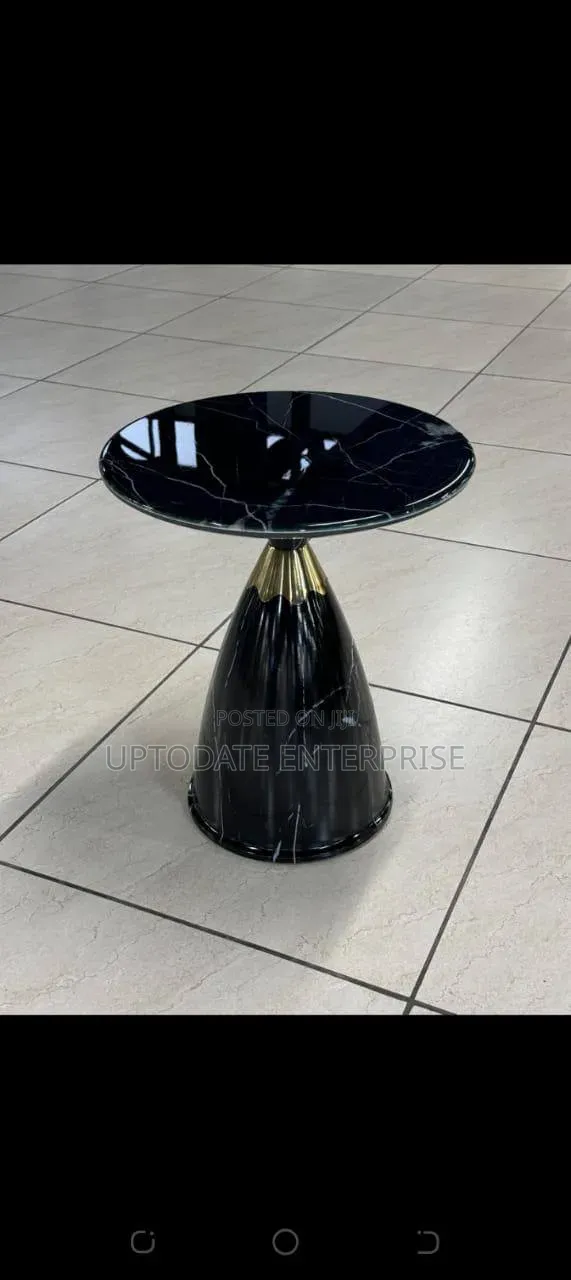 Marble Brown Design Side Stool