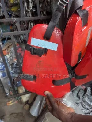 Seahorse Work Vest, A Red Pvc-coated