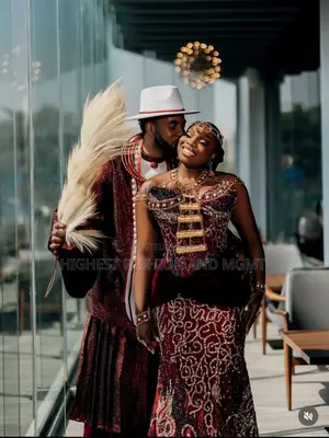 Burgundy Embellished Bridal Gown Men’S Burgundy Agbada