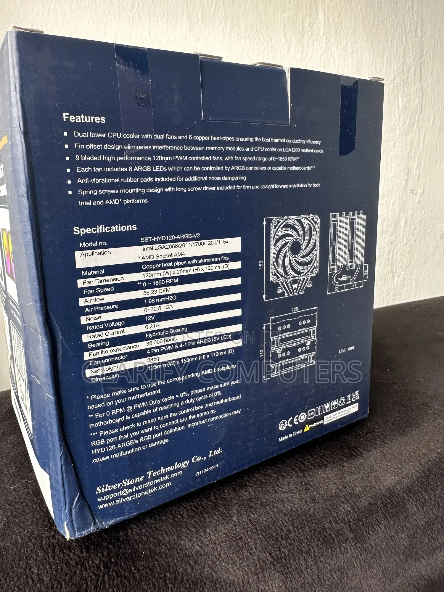 Silverstone Hydrogon D120 Argb Fan