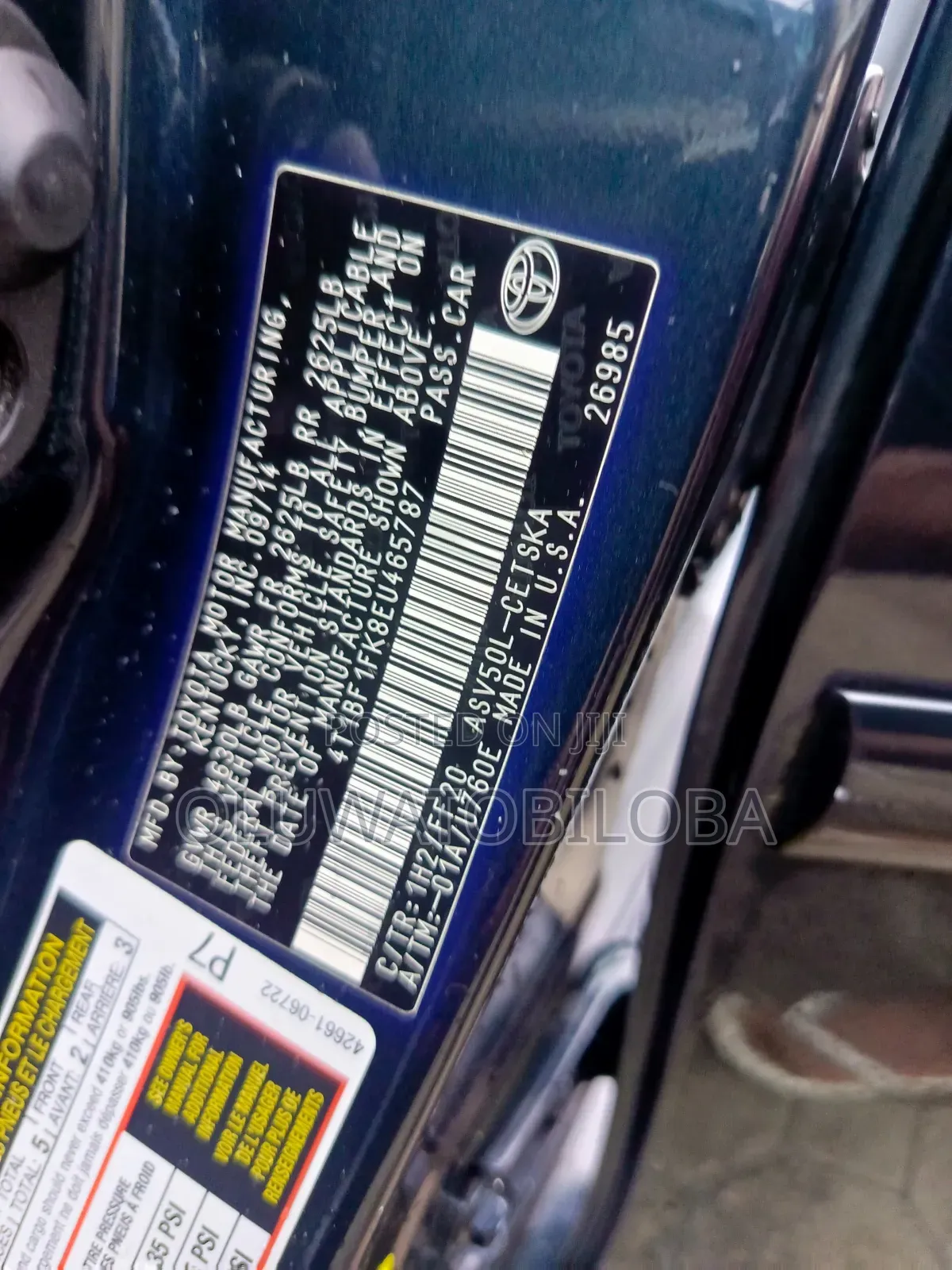 Toyota Camry 2014 Blue