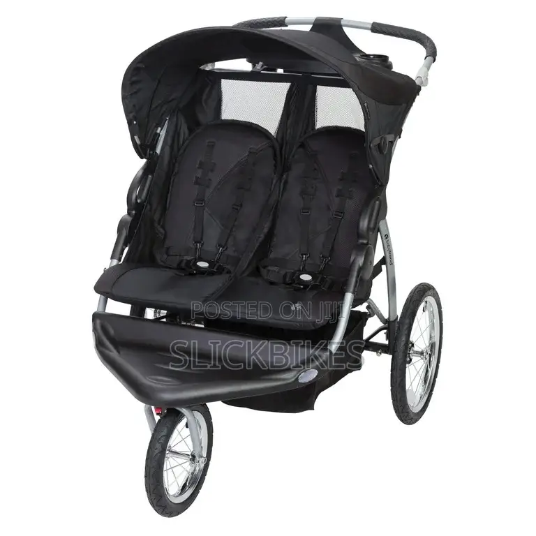 Baby Trend Expedition Double Jogger Stroller With Lockable Front Wheel