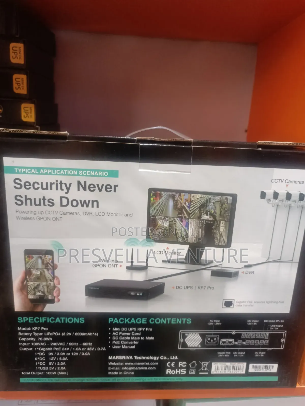 Marsriva Kp7 Pro 100watts Smart Mini Dc Ups