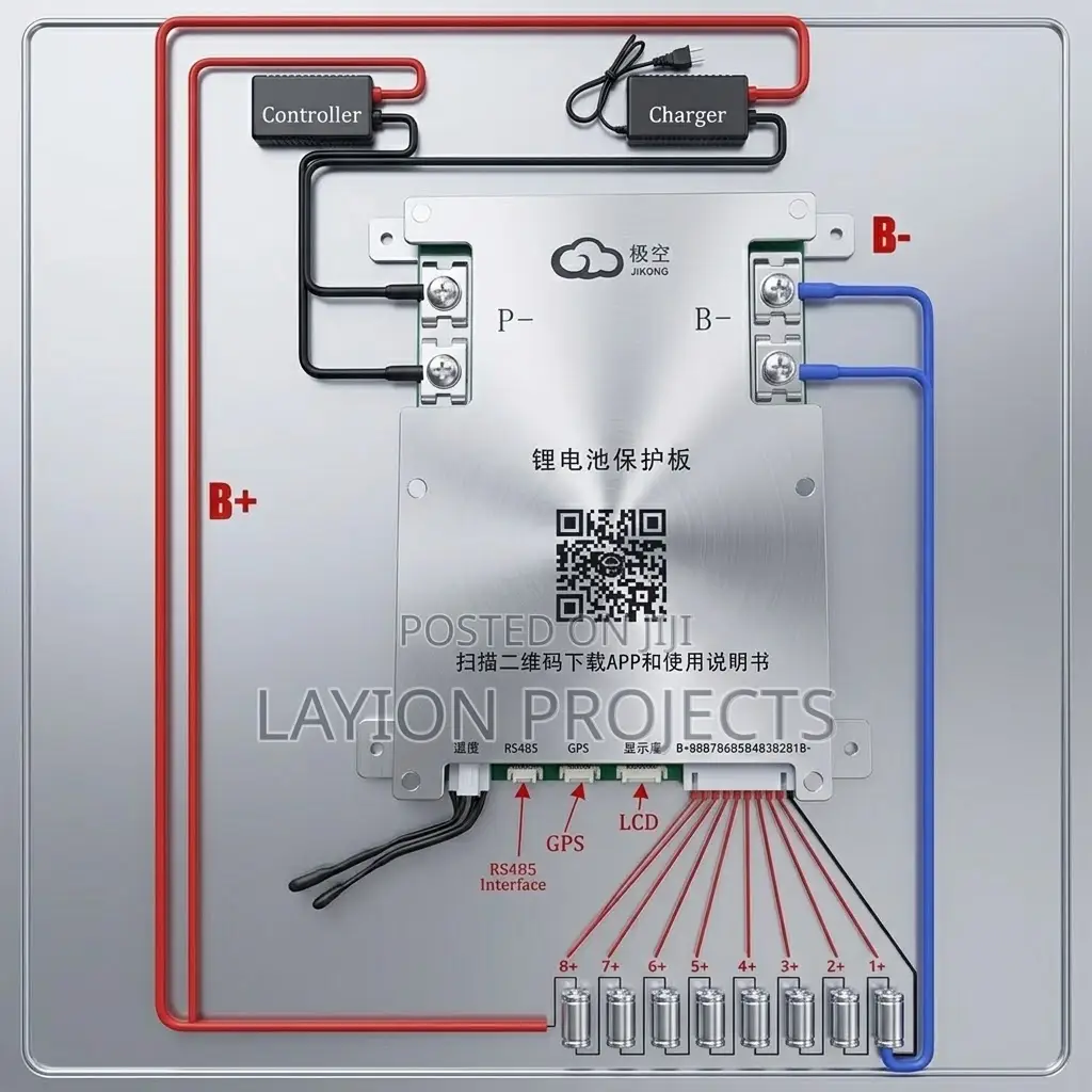 Original Jk Smart BMS 100a 4s-8s With 1a Active Balancer