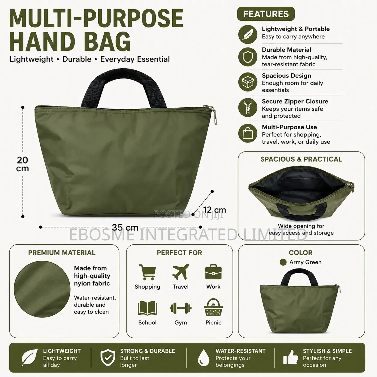 Multipurpose Handbag