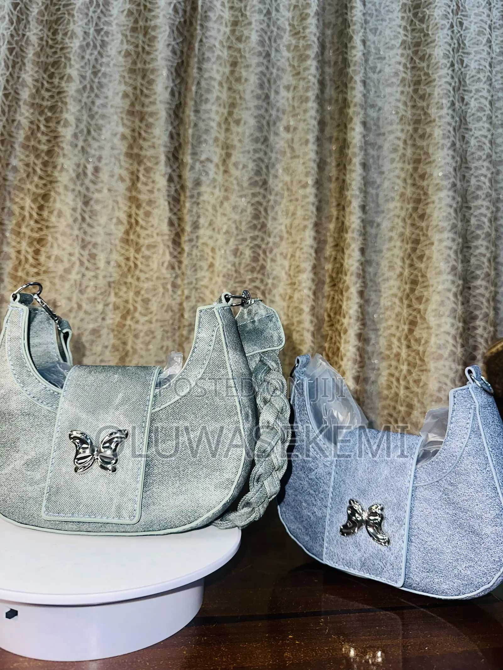 Y2k Denim Crescent Bag