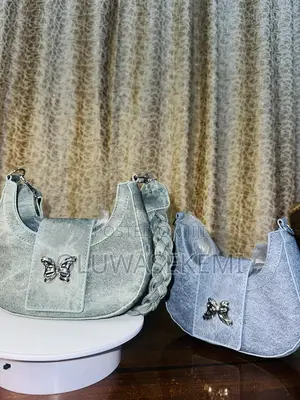 Y2k Denim Crescent Bag