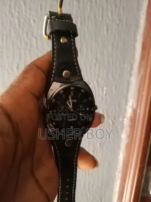 Reward Quartz Fashion Wristwatch, Black Leather Strap