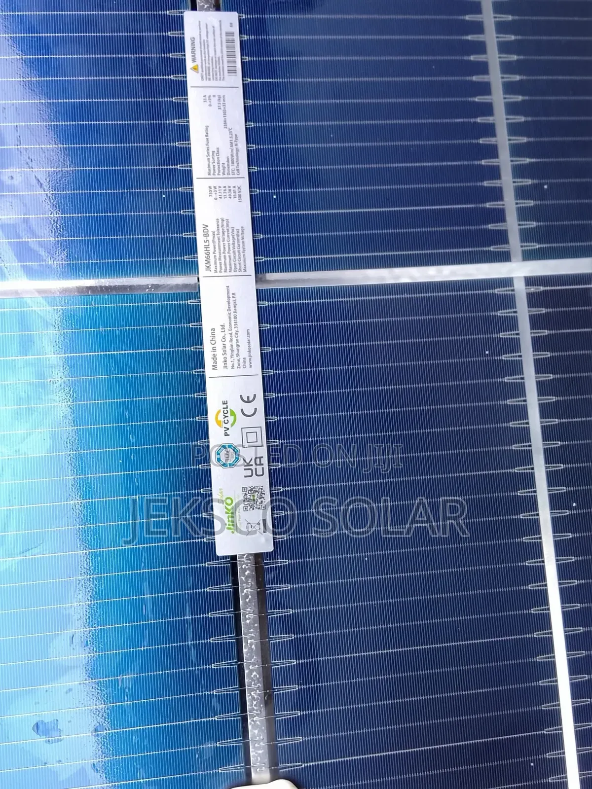 730w Jinko Panel, Bi Facial, High Efficiency Panel