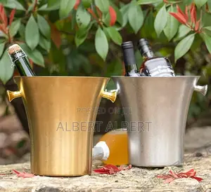 5l Stainless Steel Wine Champagne Bucket Matt Gold