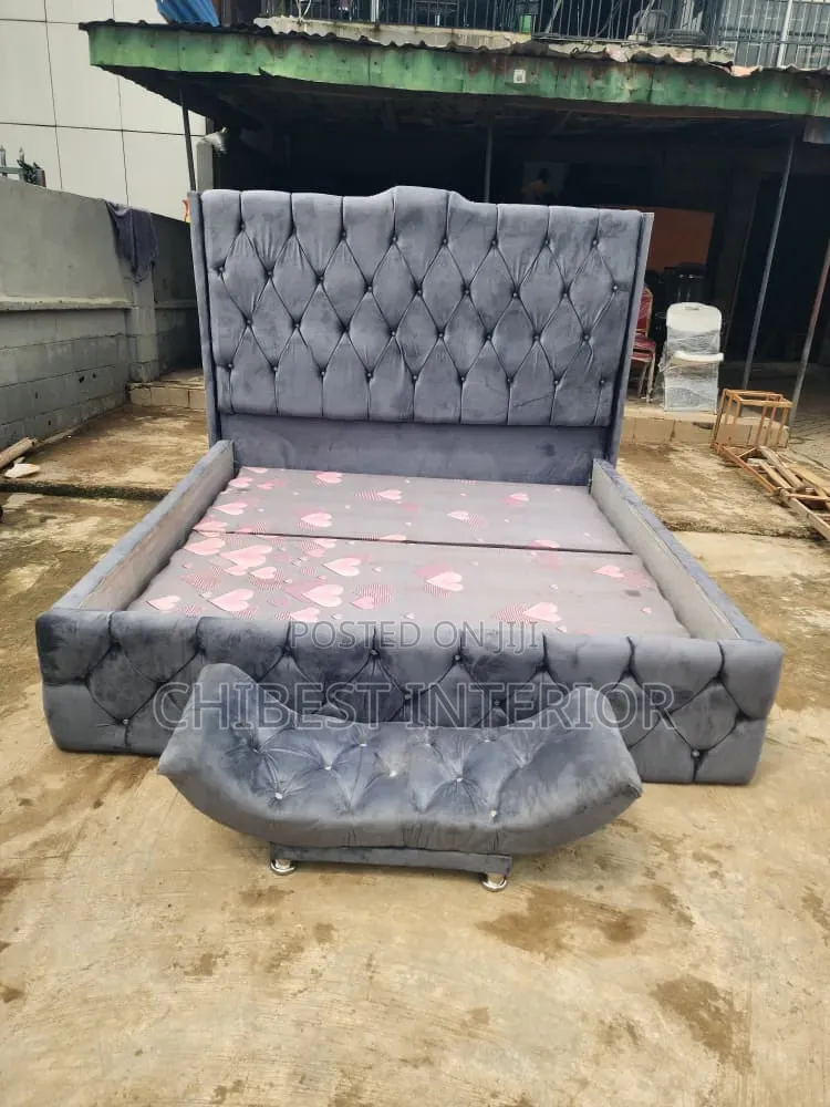Grey Modernized 6by6 Bed Stand