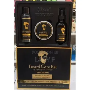 Professional 3-Piece Beard Growth Maintenance Kit by Stylejiang