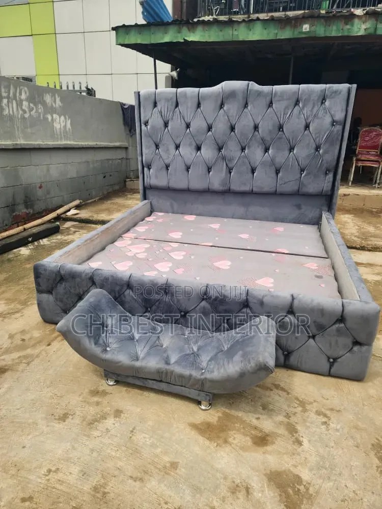 Grey 6by6 Bed With Footrest