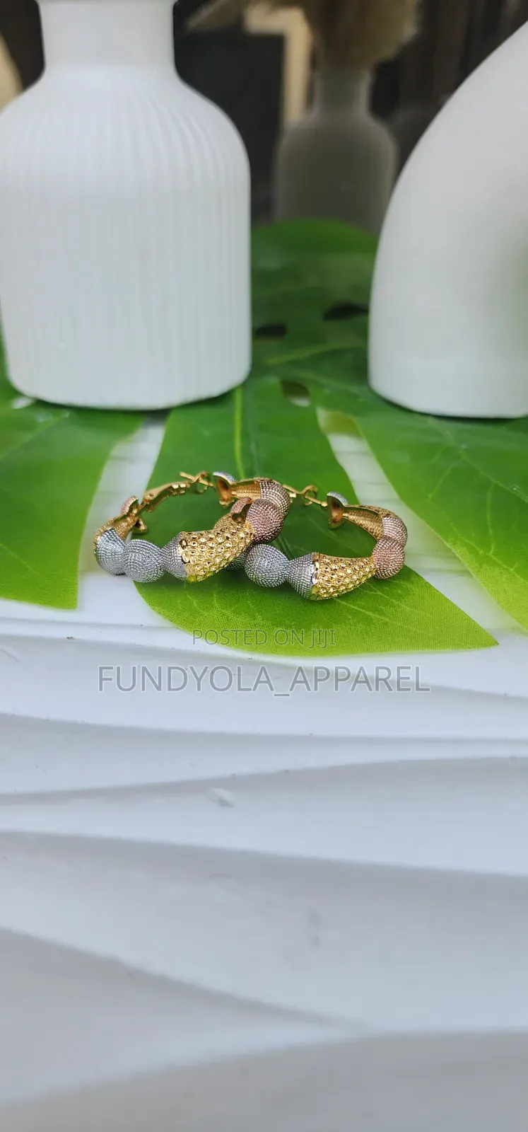 Loop Three Tone Earring