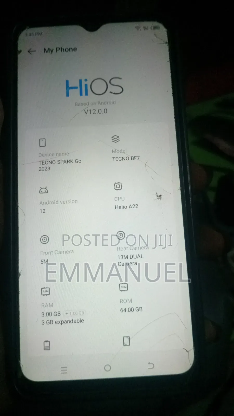 Tecno Spark Go 2023 64 GB Blue