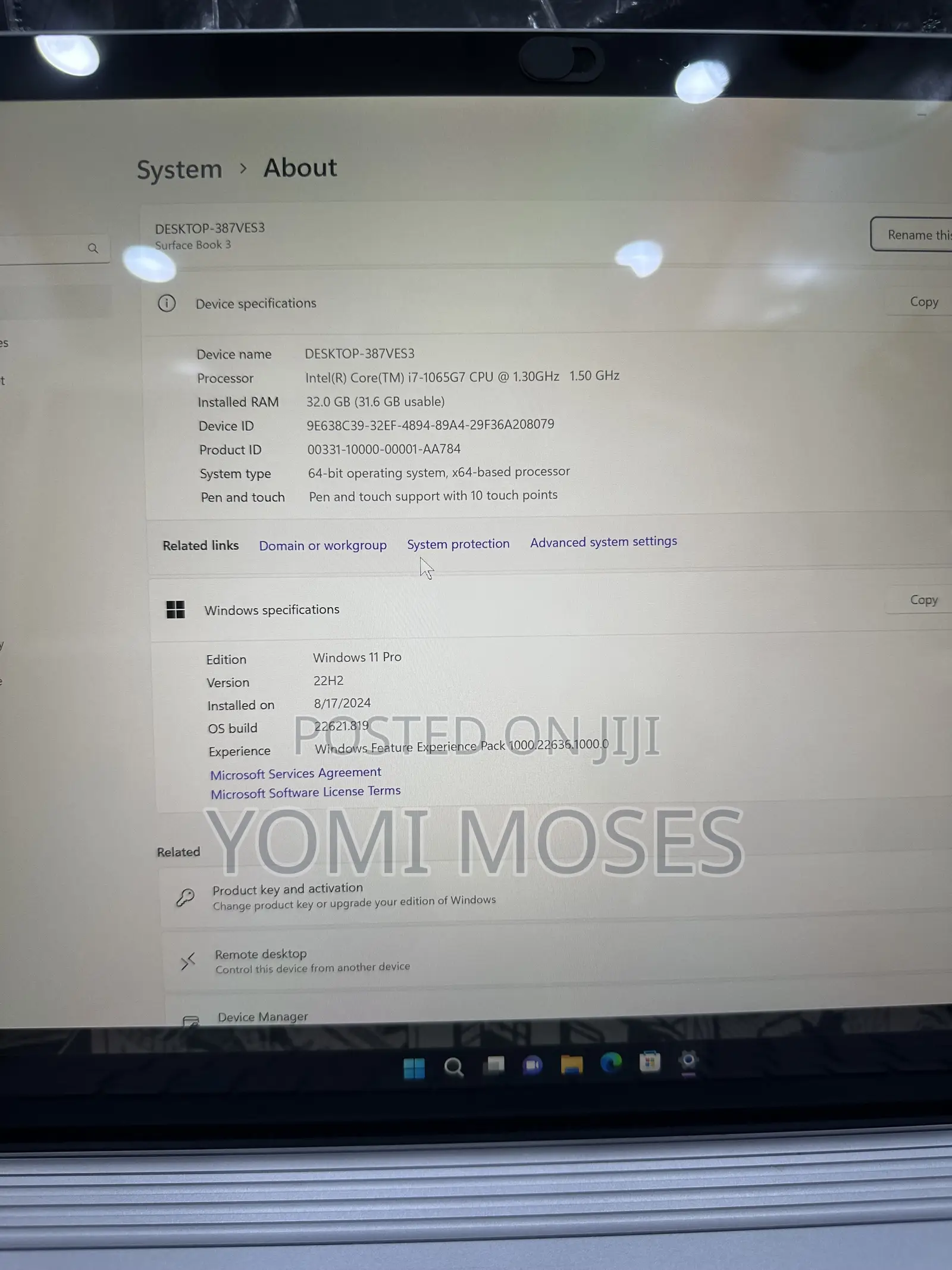 Laptop Microsoft Surface Book 3 32GB Intel Core i7 SSD 1T