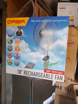 Floor Standing Qasa 18inch Rechargeable Fan